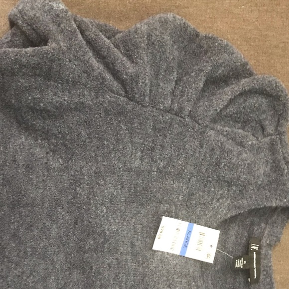 INC International Concepts NWT Puffy Sleeve Glitz DC Sweater in Inkberry Sz XL - Picture 10 of 10